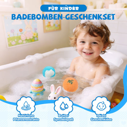 🧼🛁 Natural Bath Bombs for Kids with Mega Bubbles & Surprise Inside 🥚✨