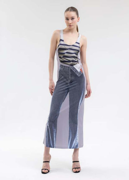 Trompe-L’oeil Midi Dress
